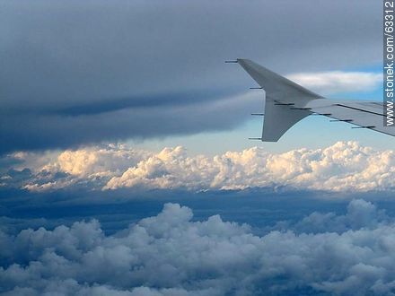 Formation of storm clouds taken from an airplane -  - MORE IMAGES. Photo #63312