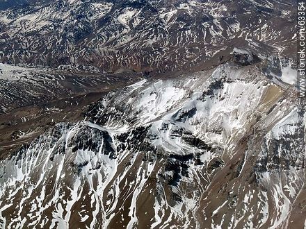 La Cordillera de los Andes con picos nevados - Chile - Otros AMÉRICA del SUR. Foto No. 63354