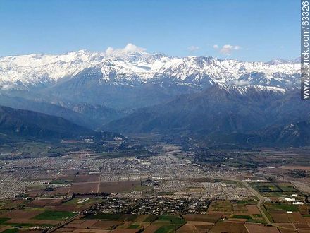 Santiago de Chile y la cordillera de los Andes desde el aire - Chile - Otros AMÉRICA del SUR. Foto No. 63326