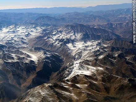 La Cordillera de los Andes con picos nevados - Chile - Otros AMÉRICA del SUR. Foto No. 63255