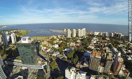 Aerial view of the towers of the World Trade Center and the Montevideo Shopping Center - Department of Montevideo - URUGUAY. Photo #63432