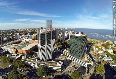 Aerial view of the towers of the World Trade Center Montevideo - Department of Montevideo - URUGUAY. Photo #63431