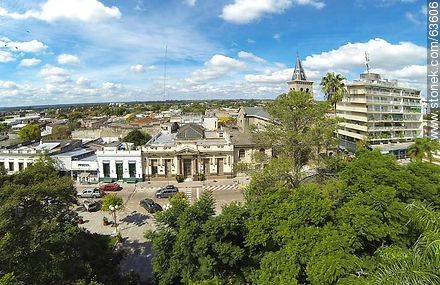 18 de Julio Street. Municipality. Cathedral San Fructuoso. 19 de Abril Square - Tacuarembo - URUGUAY. Photo #63606