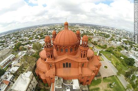 Foto aérea del Santuario Nacional del Sagrado Corazón de Jesús - Departamento de Montevideo - URUGUAY. Foto No. 63631