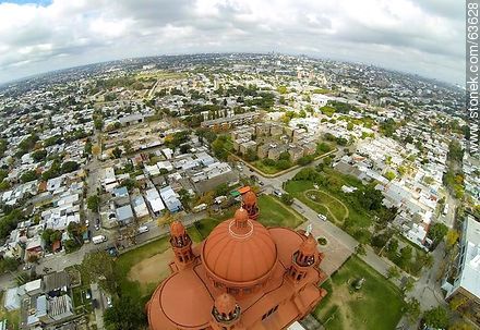 Foto aérea del Santuario Nacional del Sagrado Corazón de Jesús - Departamento de Montevideo - URUGUAY. Foto No. 63628