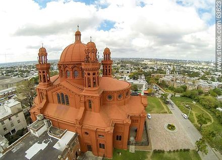 Foto aérea del Santuario Nacional del Sagrado Corazón de Jesús - Departamento de Montevideo - URUGUAY. Foto No. 63623