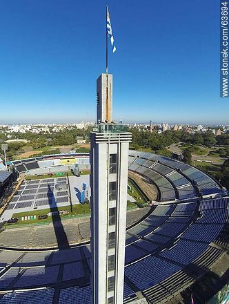 Aerial view of the Estadio Centenario. Tower of Tributes - Department of Montevideo - URUGUAY. Foto No. 63694