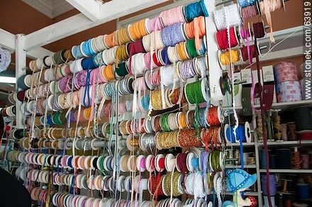 Variety of ribbons in a haberdashery - Chile - Others in SOUTH AMERICA. Photo #63919