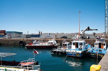 Puerto de Valparaíso. Muelle y Lanchones - Chile - Otros AMÉRICA del SUR. Foto No. 64025