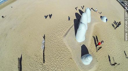 Aerial view of La Mano in Playa Brava - Punta del Este and its near resorts - URUGUAY. Photo #64567