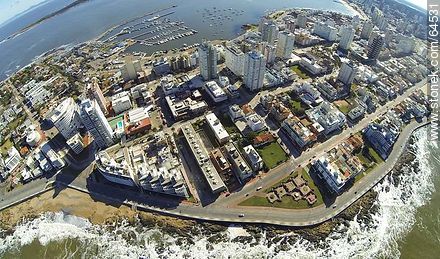 Aerial photo of the Peninsula - Punta del Este and its near resorts - URUGUAY. Photo #64531