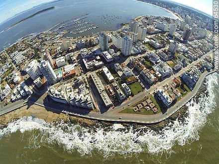 Aerial photo of the Peninsula - Punta del Este and its near resorts - URUGUAY. Foto No. 64530