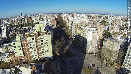 Aerial view of Avenida Brasil - Department of Montevideo - URUGUAY. Foto No. 64751