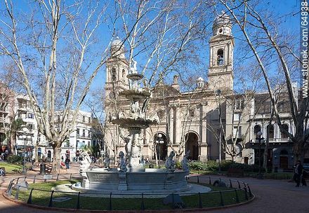 Metropolitan Cathedral facing the Plaza Constitución - Department of Montevideo - URUGUAY. Photo #64838