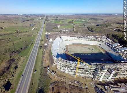 Aerial photo of the progress of the construction of the stadium of Club A. Peñarol to August 15, 2015 -  - URUGUAY. Photo #64994