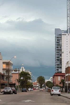 Street 24 with approaching storm - Punta del Este and its near resorts - URUGUAY. Photo #65283