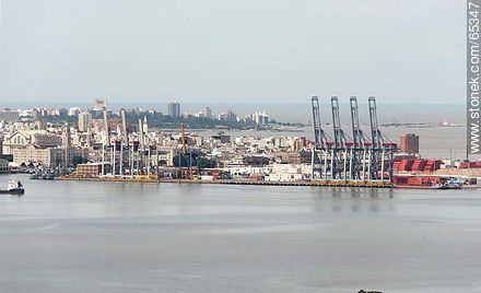 Cranes at the port of Montevideo - Department of Montevideo - URUGUAY. Foto No. 65347