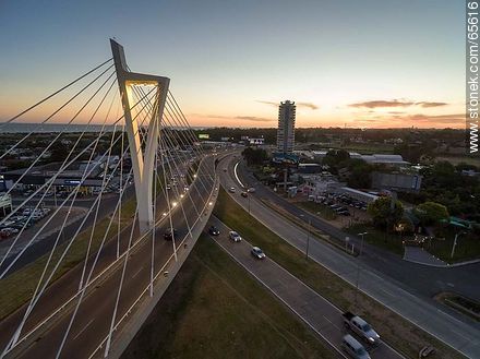 Aerial view of the Bridge of the Americas - Department of Canelones - URUGUAY. Foto No. 65616