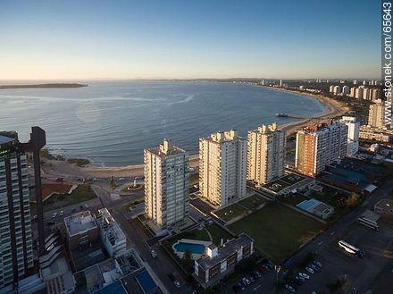 Aerial view of Rambla Williman buildings on Mansa beach - Punta del Este and its near resorts - URUGUAY. Photo #65643