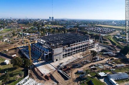 Aerial photo of the construction of the Antel Arena. May 2017 - Department of Montevideo - URUGUAY. Foto No. 65778