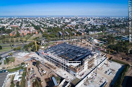 Aerial photo of the construction of the Antel Arena. May 2017 - Department of Montevideo - URUGUAY. Foto No. 65777