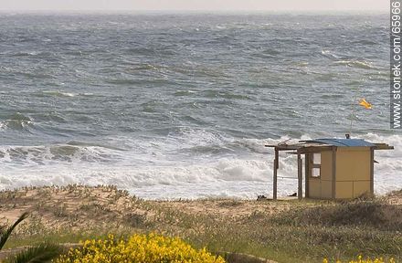 Playa San Francisco on a windy day with and swell - Department of Maldonado - URUGUAY. Photo #65966