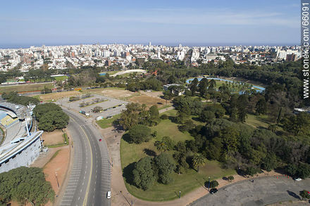 Partial aerial view of Parque Batlle - Department of Montevideo - URUGUAY. Photo #66091