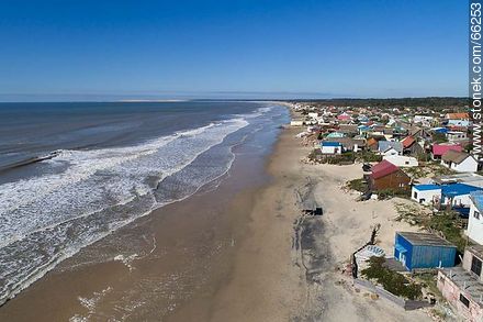 Foto aérea del balneario Aguas Dulces - Departamento de Rocha - URUGUAY. Foto No. 66253
