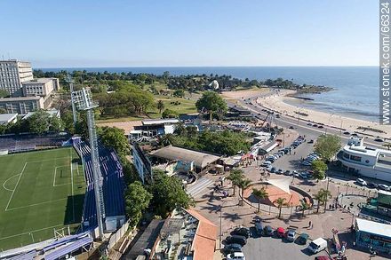 Vista aérea del área de juegos del Parque Rodó - Departamento de Montevideo - URUGUAY. Foto No. 66324