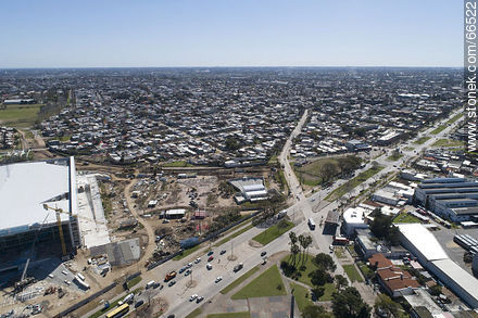 Vista aérea de la construcción del Antel Arena. Octubre de 2018. - Departamento de Montevideo - URUGUAY. Foto No. 66522