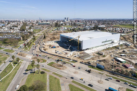 Vista aérea de la construcción del Antel Arena. Octubre de 2018. - Departamento de Montevideo - URUGUAY. Foto No. 66516