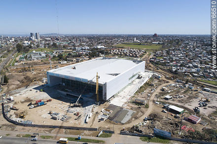 Vista aérea de la construcción del Antel Arena. Octubre de 2018. - Departamento de Montevideo - URUGUAY. Foto No. 66510