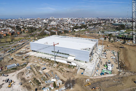 Vista aérea de la construcción del Antel Arena. Octubre de 2018. - Departamento de Montevideo - URUGUAY. Foto No. 66507