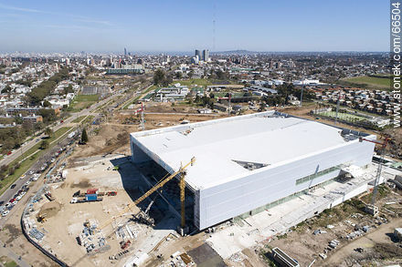 Vista aérea de la construcción del Antel Arena. Octubre de 2018. - Departamento de Montevideo - URUGUAY. Foto No. 66504