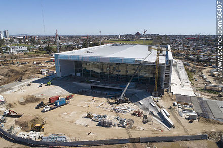 Vista aérea de la construcción del Antel Arena. Octubre de 2018. - Departamento de Montevideo - URUGUAY. Foto No. 66497