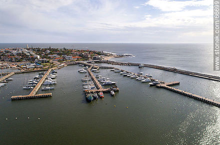 Aerial view of the marinas of the port - Punta del Este and its near resorts - URUGUAY. Photo #66699