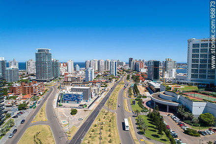 Aerial view of Artigas Avenue to the south. UTE Substation - Punta del Este and its near resorts - URUGUAY. Photo #66873