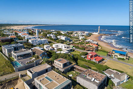 Aerial view of the spa and the lighthouse - Punta del Este and its near resorts - URUGUAY. Photo #66893