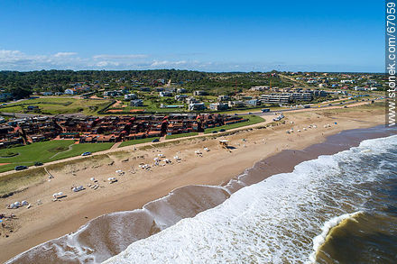 Aerial view of the beaches of Manantiales and Punta Piedras - Punta del Este and its near resorts - URUGUAY. Photo #67059