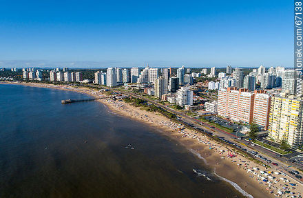 Aerial view of Playa Mansa and Rambla Williman - Punta del Este and its near resorts - URUGUAY. Photo #67138