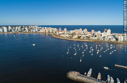 Aerial photo of the port of Punta del Este - Punta del Este and its near resorts - URUGUAY. Photo #67159