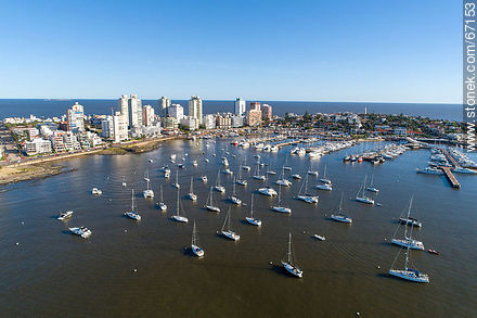 Aerial photo of the port of Punta del Este - Punta del Este and its near resorts - URUGUAY. Photo #67153