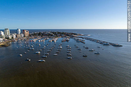 Aerial photo of the port of Punta del Este - Punta del Este and its near resorts - URUGUAY. Photo #67151