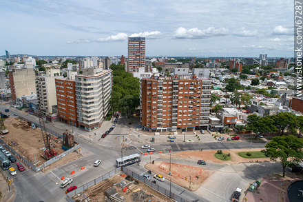 Aerial view of Italia, Centenario and Garibaldi avenues - Department of Montevideo - URUGUAY. Photo #67287