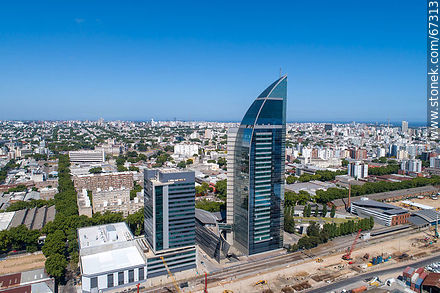 Aerial photo of the works in the South America Rambla. View to the south. January 2020 - Department of Montevideo - URUGUAY. Photo #67313