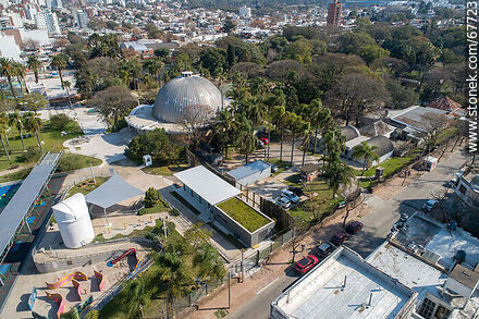 Aerial view of the Parque de la Amistad and the Planetarium in Villa Dolores - Department of Montevideo - URUGUAY. Photo #67723