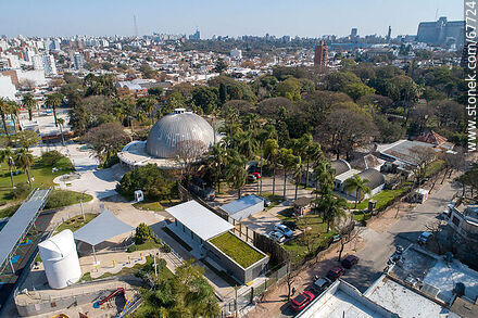 Aerial view of the Parque de la Amistad and the Planetarium in Villa Dolores - Department of Montevideo - URUGUAY. Photo #67724