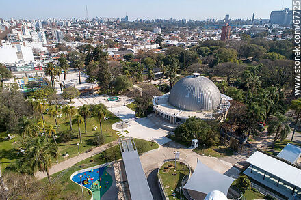Aerial view of the Parque de la Amistad and the Planetarium in Villa Dolores - Department of Montevideo - URUGUAY. Photo #67725