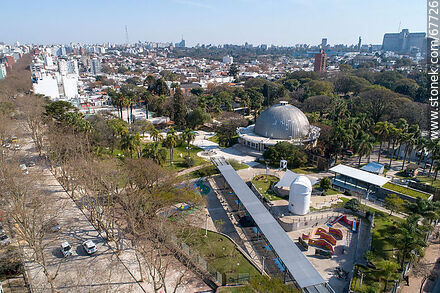 Aerial view of the Parque de la Amistad and the Planetarium in Villa Dolores - Department of Montevideo - URUGUAY. Photo #67726