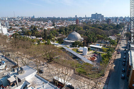 Aerial view of the Parque de la Amistad and the Planetarium in Villa Dolores - Department of Montevideo - URUGUAY. Photo #67727